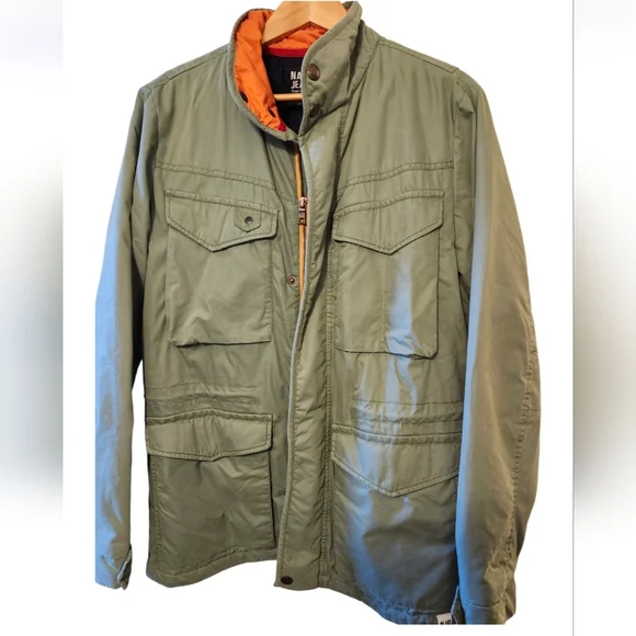 NWOT Nautica Jeans Co Men’s Seaspray Cargo Coat Small Sage Green S - Picture 2 of 7